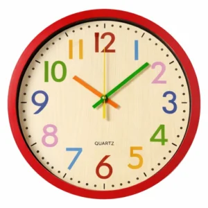 RELOJ PARA NIÑOS DIÁMETRO 30CM ROJO 2016M