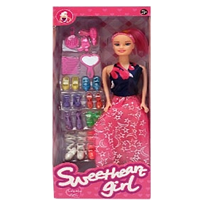 MUÑECA CON MUCHOS ZAPATOS 7001A