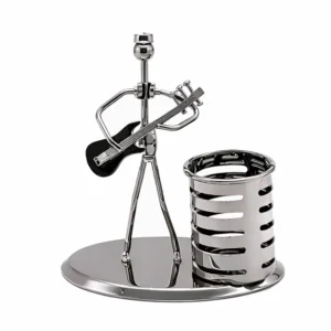 ESCULTURA METÁLICA DE MÚSICO BAJISTA GT24-175