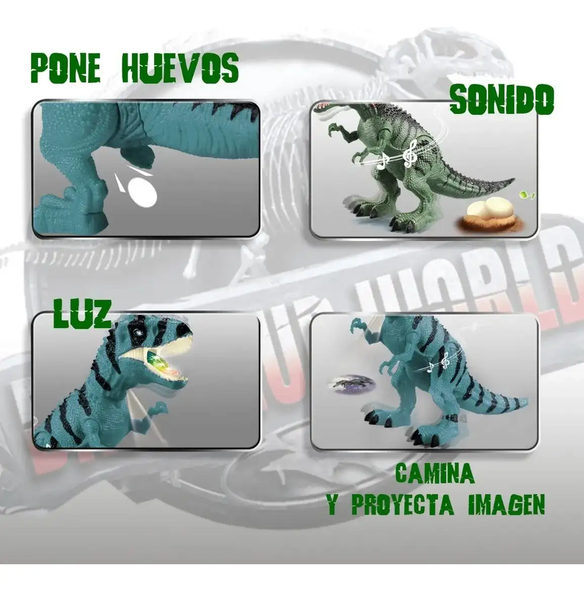 TIRANOSAURIO REX CAMINA Y PONE HUEVO NY030-A - Imagen 5