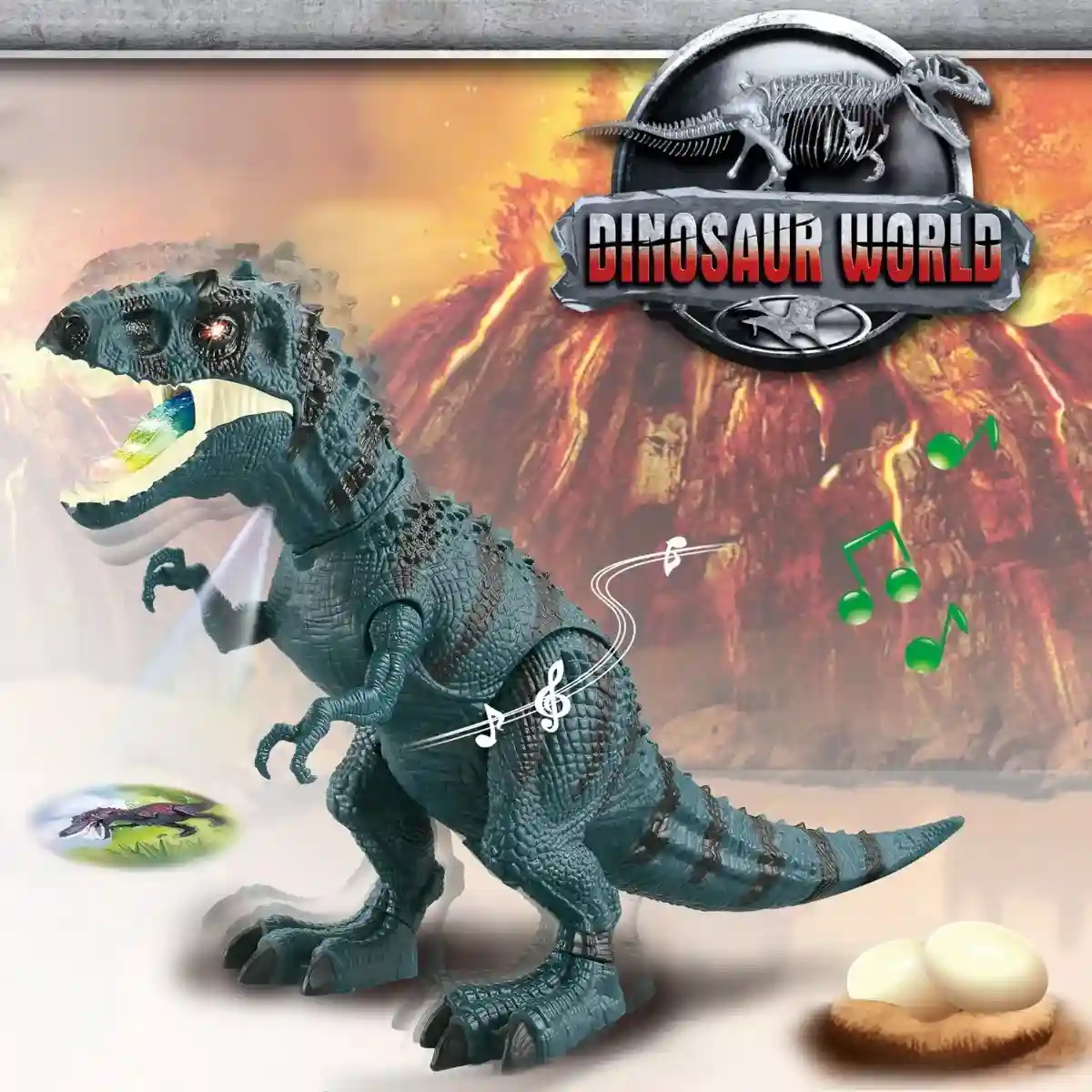 TIRANOSAURIO REX CAMINA Y PONE HUEVO NY030-A - Imagen 3