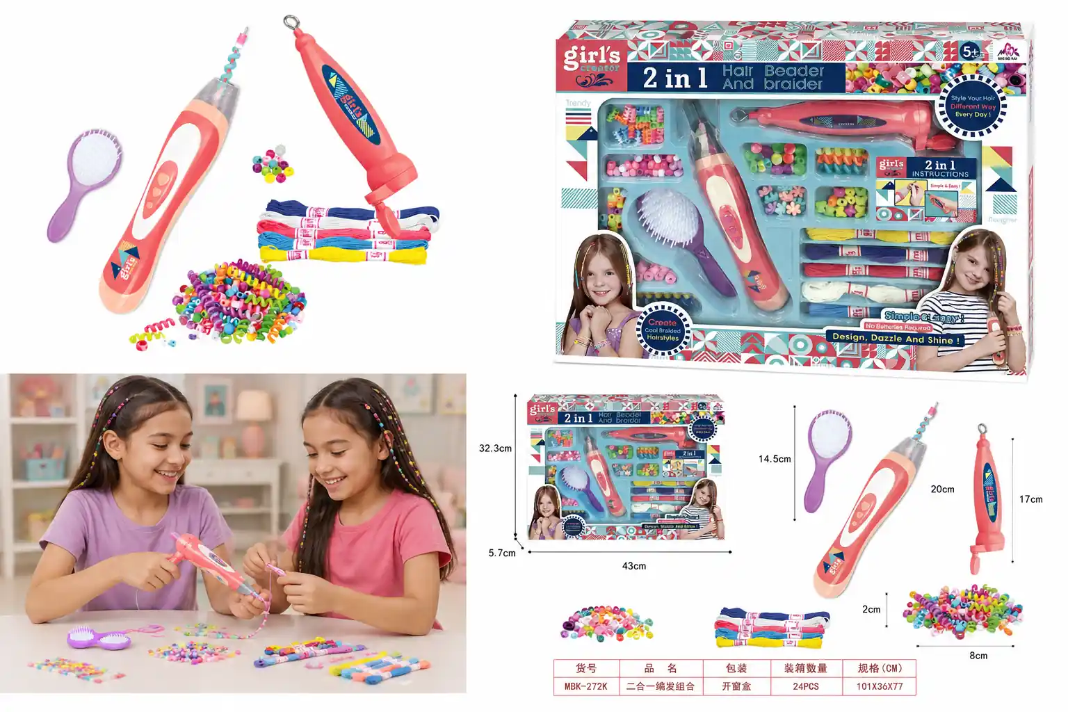 SET DE TEJIDO y TRENZADO PARA EL CABELLO MBK-272K - Imagen 5