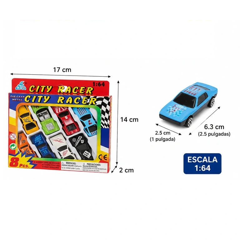 COLECCIÓN DE CARROS DE METAL 8 PIEZAS 92753-8S - Imagen 3