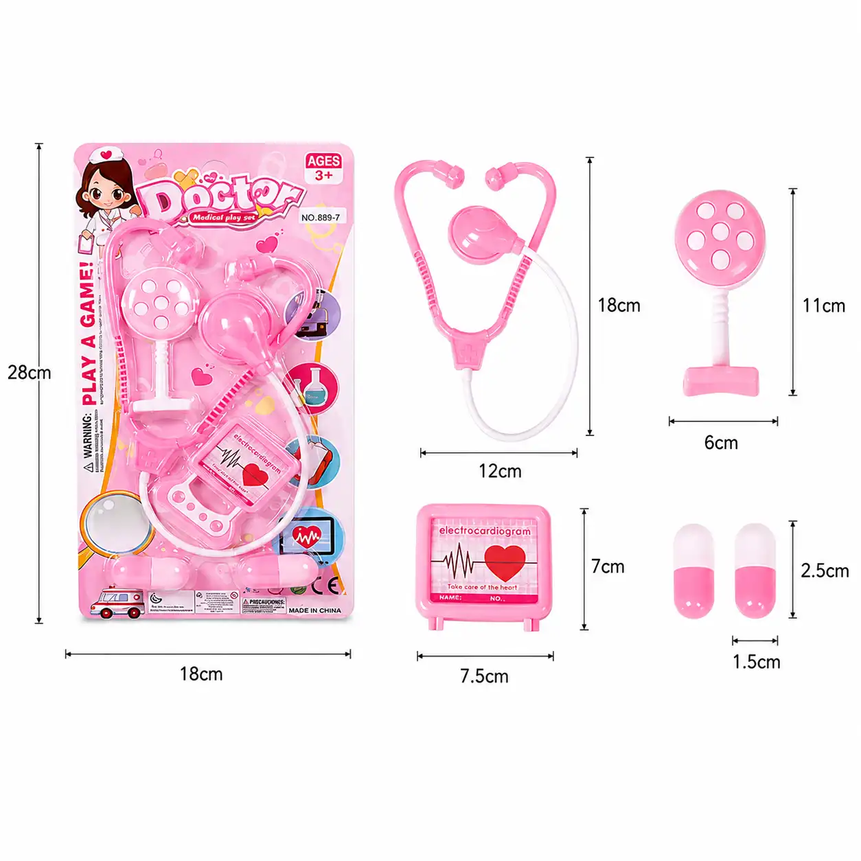 SET DE DOCTOR 899-7 (Rosado) - Imagen 3